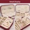Travel Jewelry Storage, PU Leather Portable Jewelry Case, Small Jewelry Boxes for Gifts, Travel Jewelry Organizer for Women Rings Earrings Necklaces Bracelets (Wine Red)